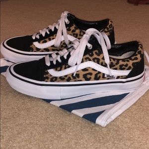 Vans custom old school cheetah print